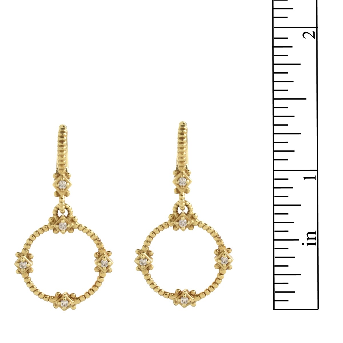 Judith Ripka Diamond and 14K Earrings