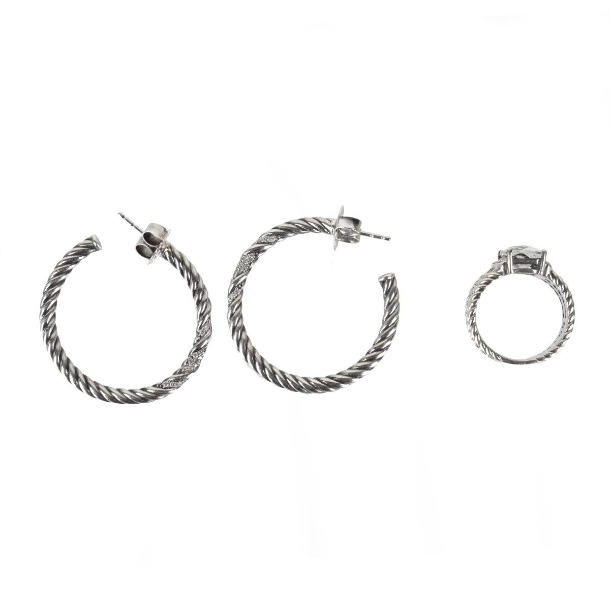 David Yurman Earrings and Ring
