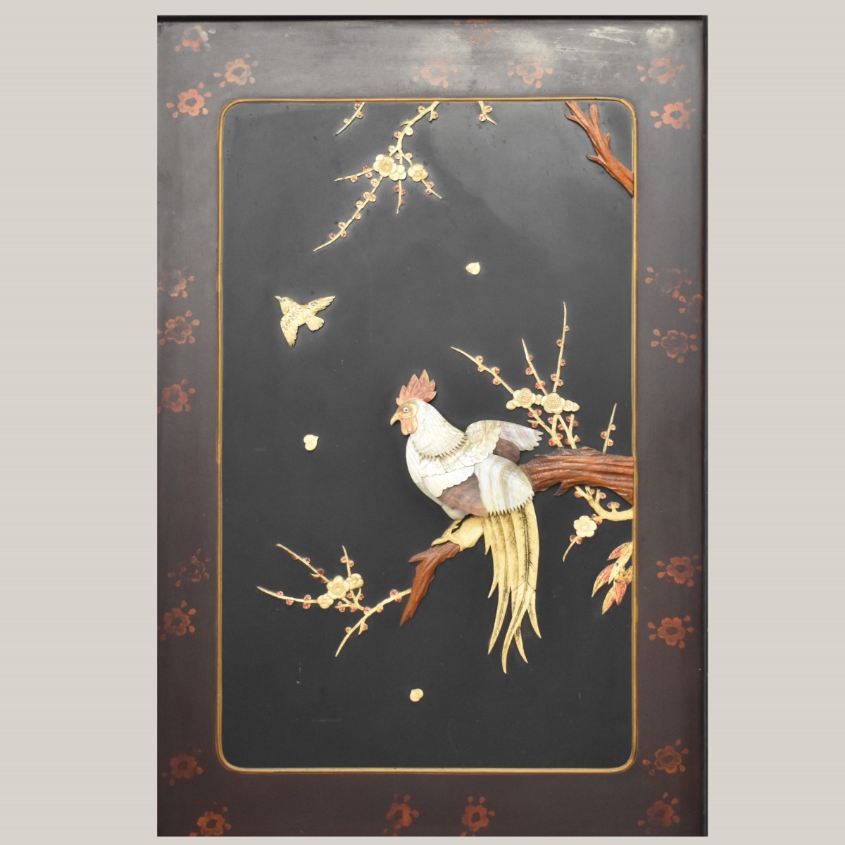 Pair of 19th C. Japanese Shibayama Screens