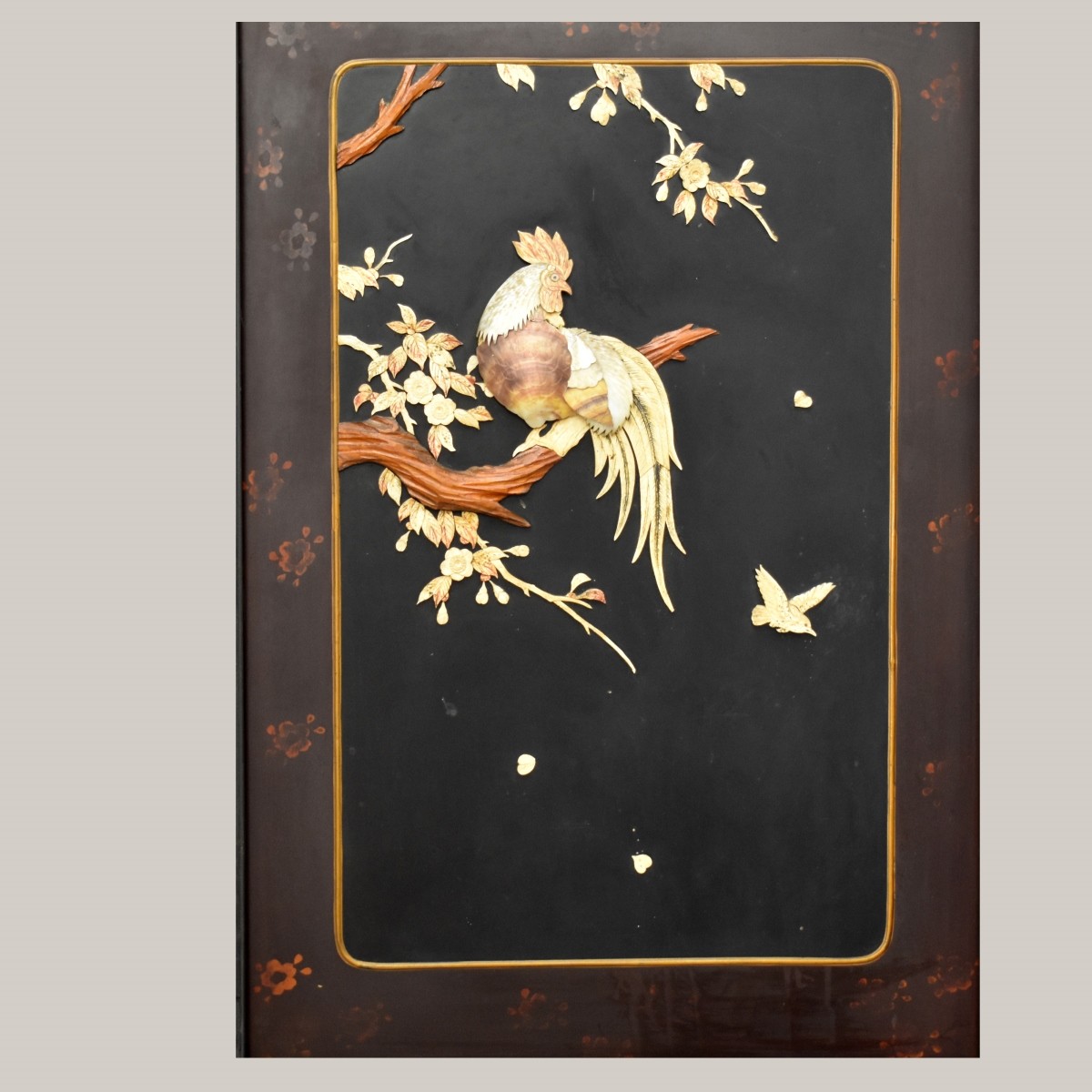 Pair of 19th C. Japanese Shibayama Screens