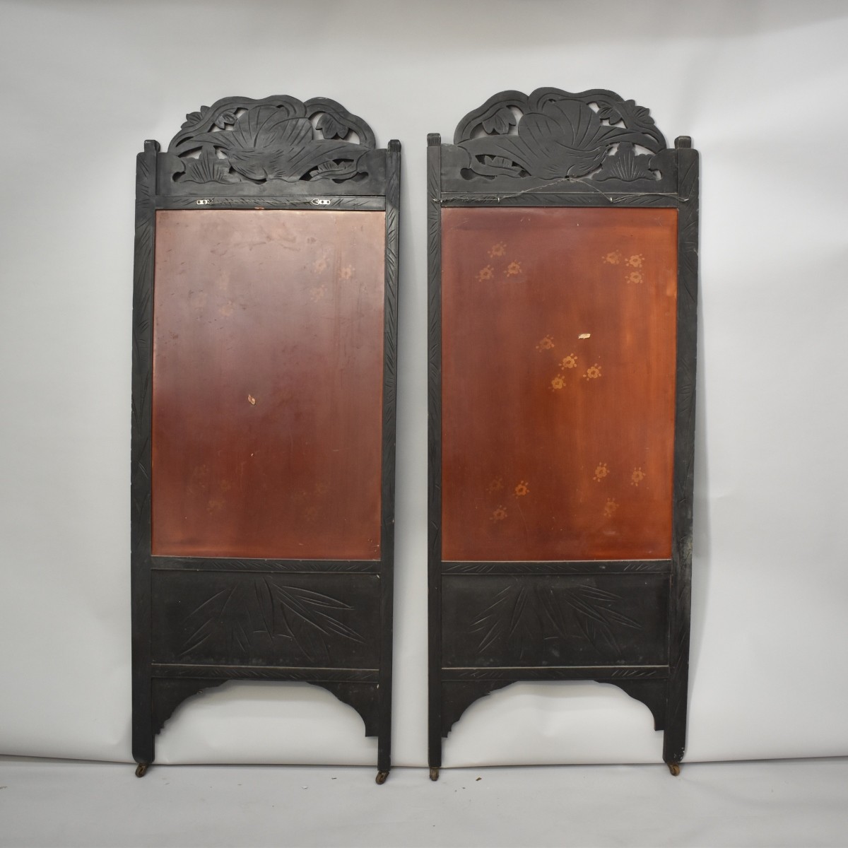 Pair of 19th C. Japanese Shibayama Screens