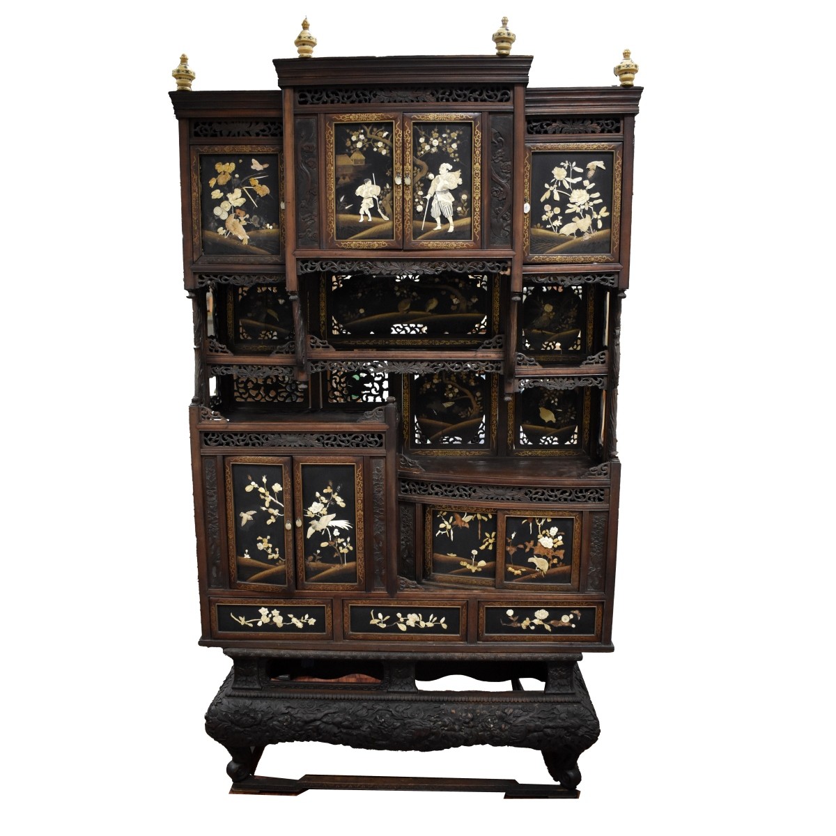 19th C. Japanese Shibayama Cabinet
