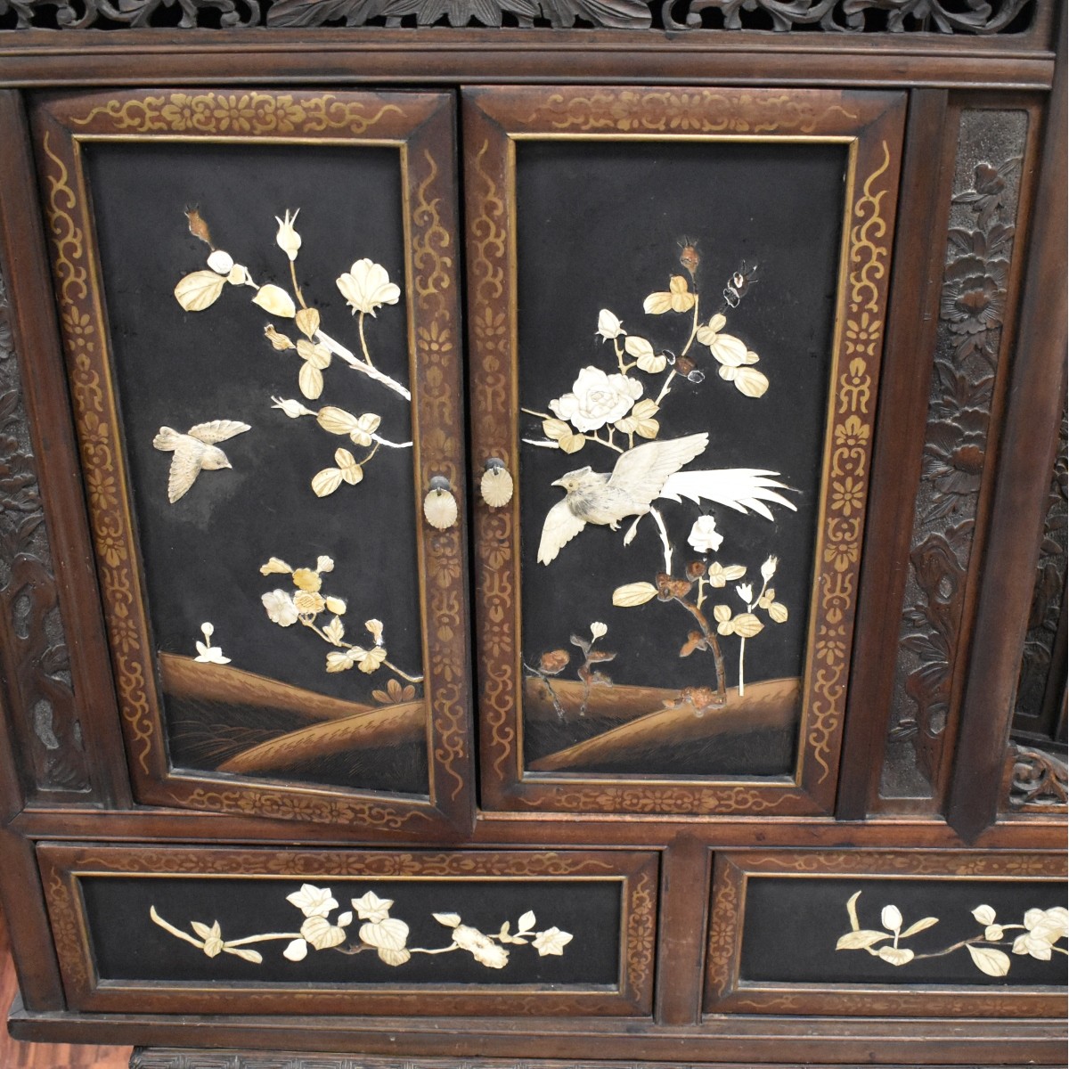 19th C. Japanese Shibayama Cabinet
