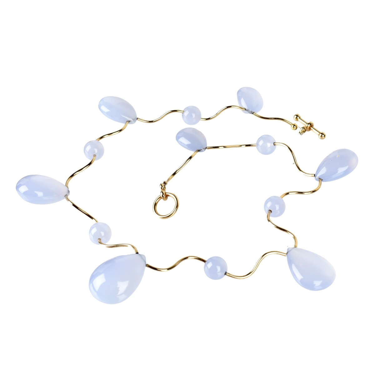 Agate and 14K Necklace and Earrings