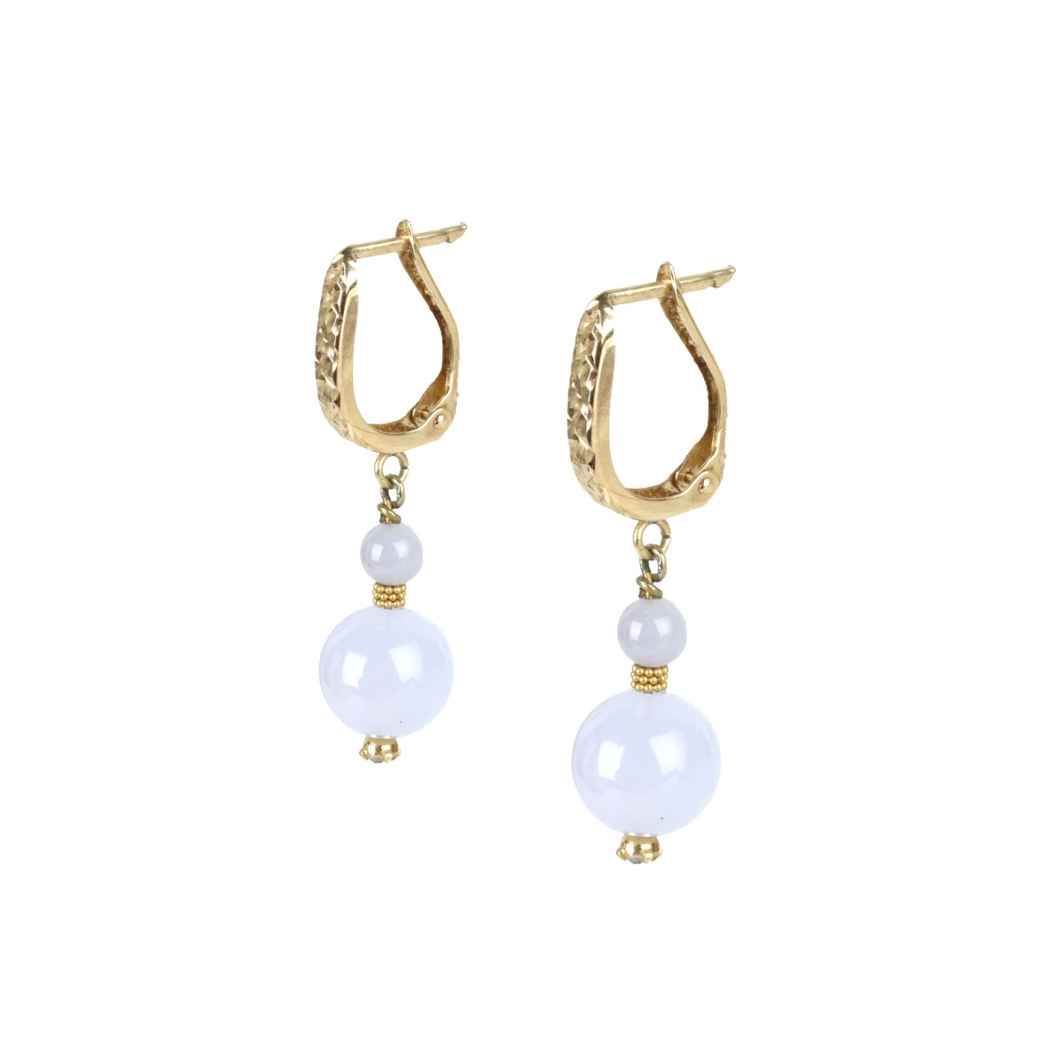 Agate and 14K Necklace and Earrings