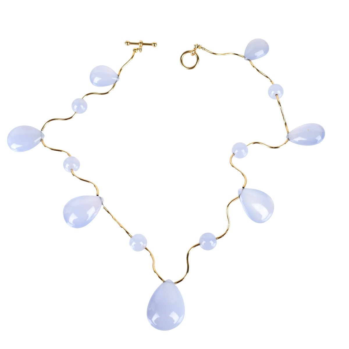 Agate and 14K Necklace and Earrings