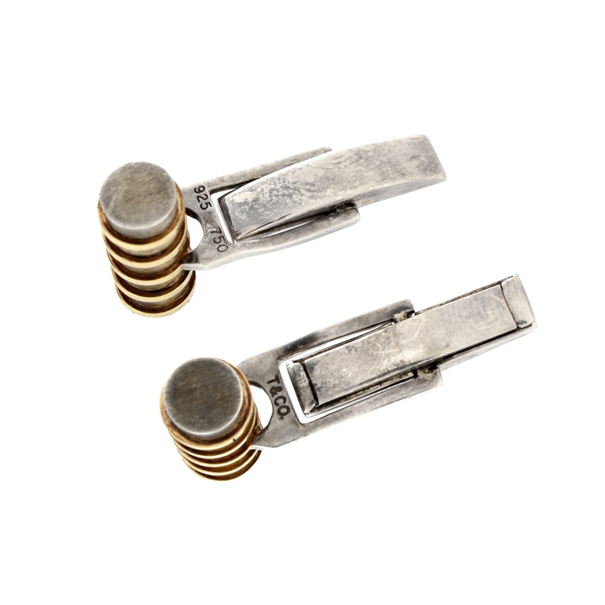 Tiffany & Co 18K and Silver Cufflinks