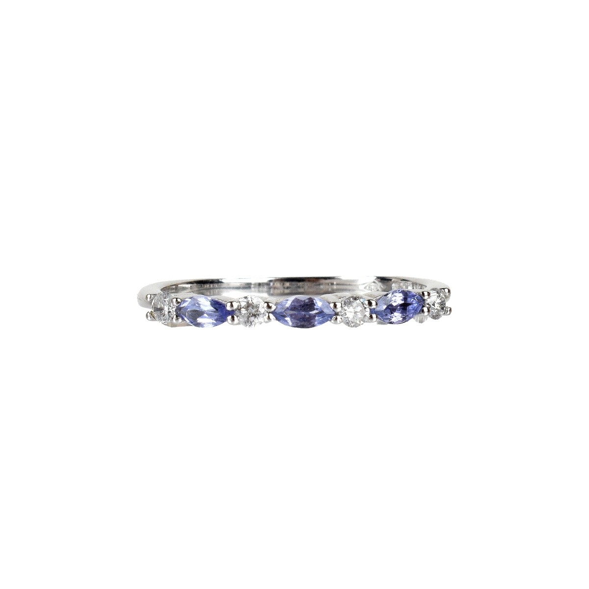 Tanzanite, Diamond and 14K Band