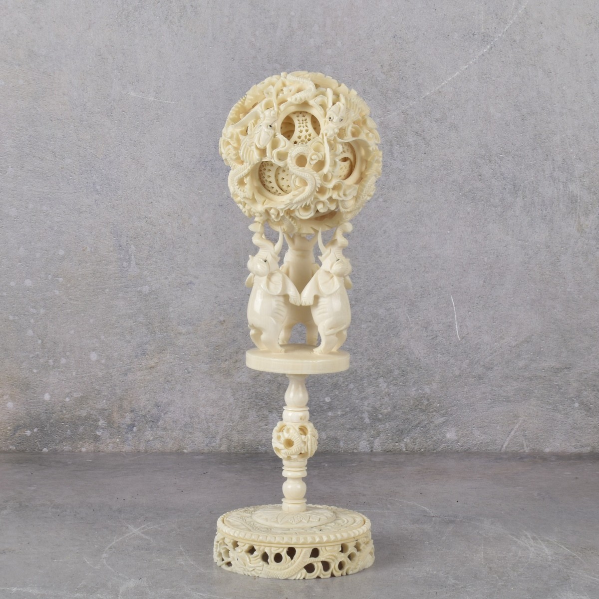 Antique Carved Chinese Puzzle Ball