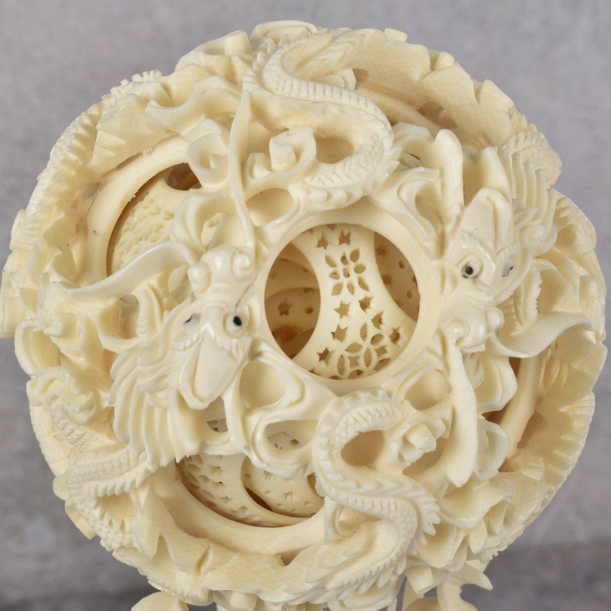Antique Carved Chinese Puzzle Ball