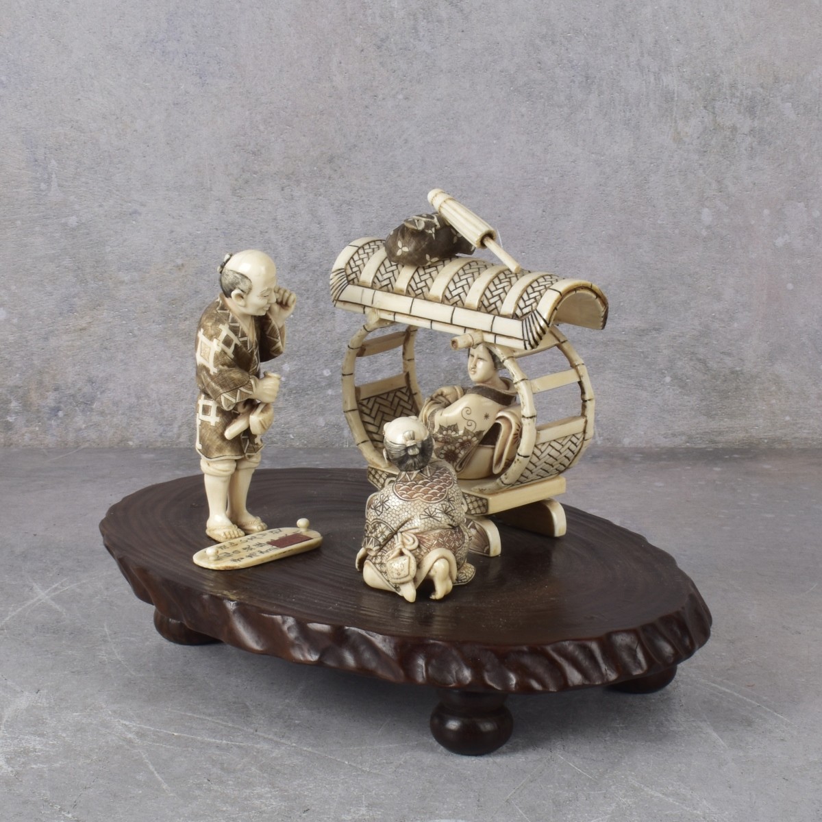 Antique Carved Japanese Sculpture