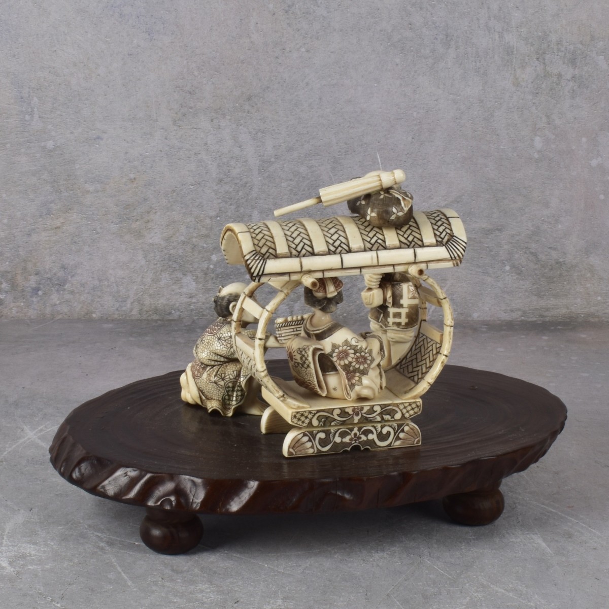 Antique Carved Japanese Sculpture
