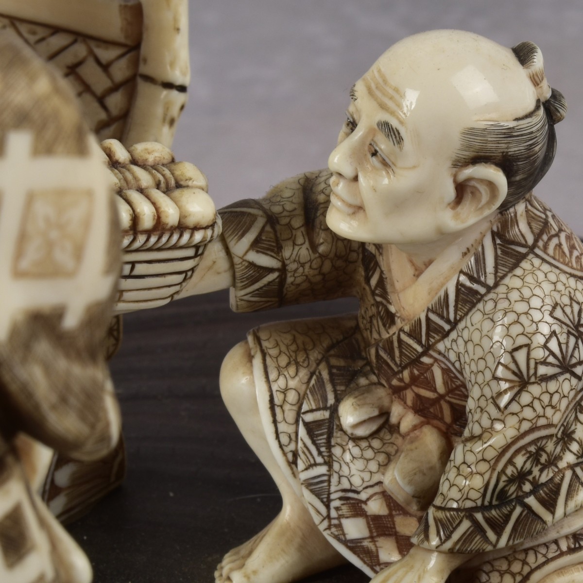 Antique Carved Japanese Sculpture
