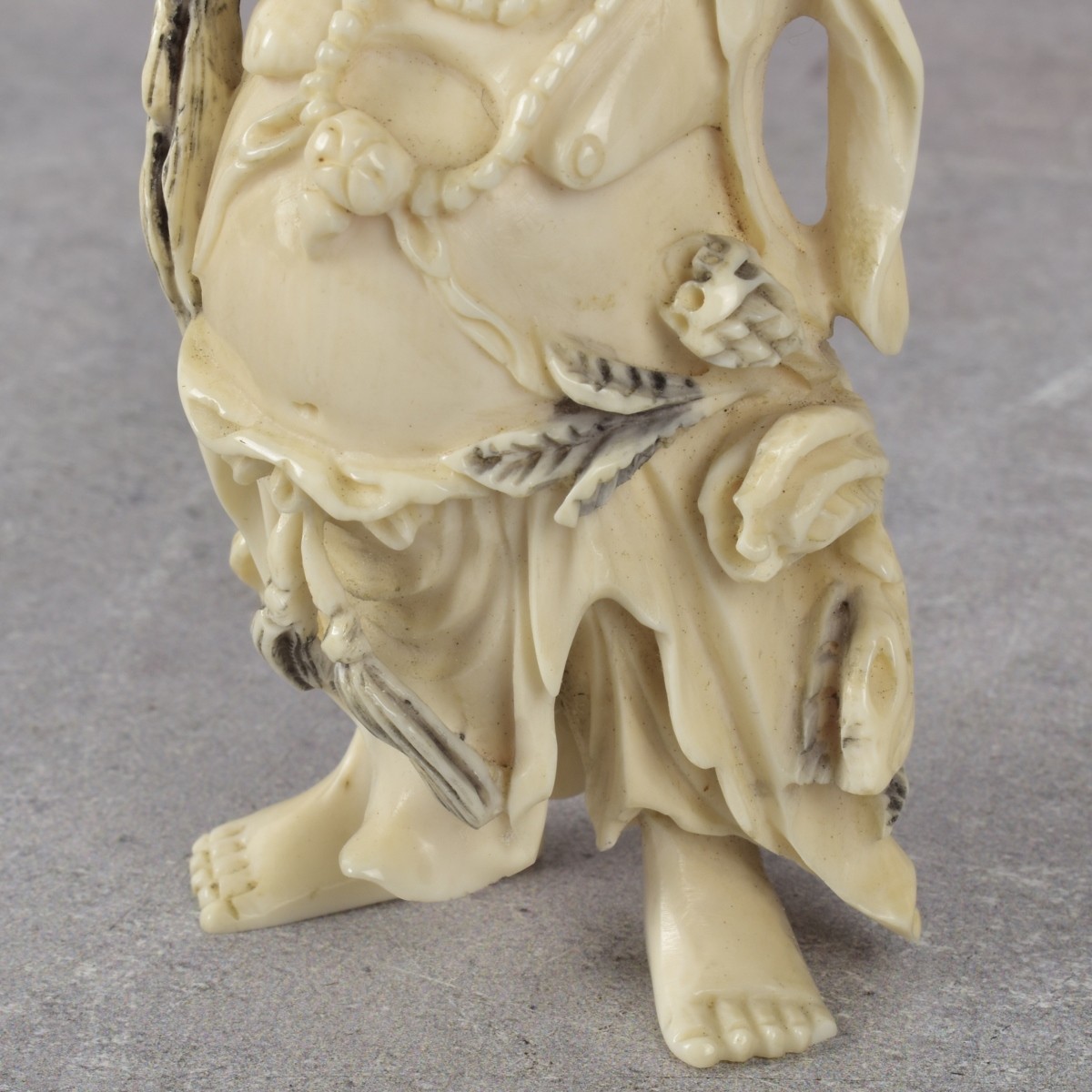 Vintage Carved Japanese Standing Happy Buddah