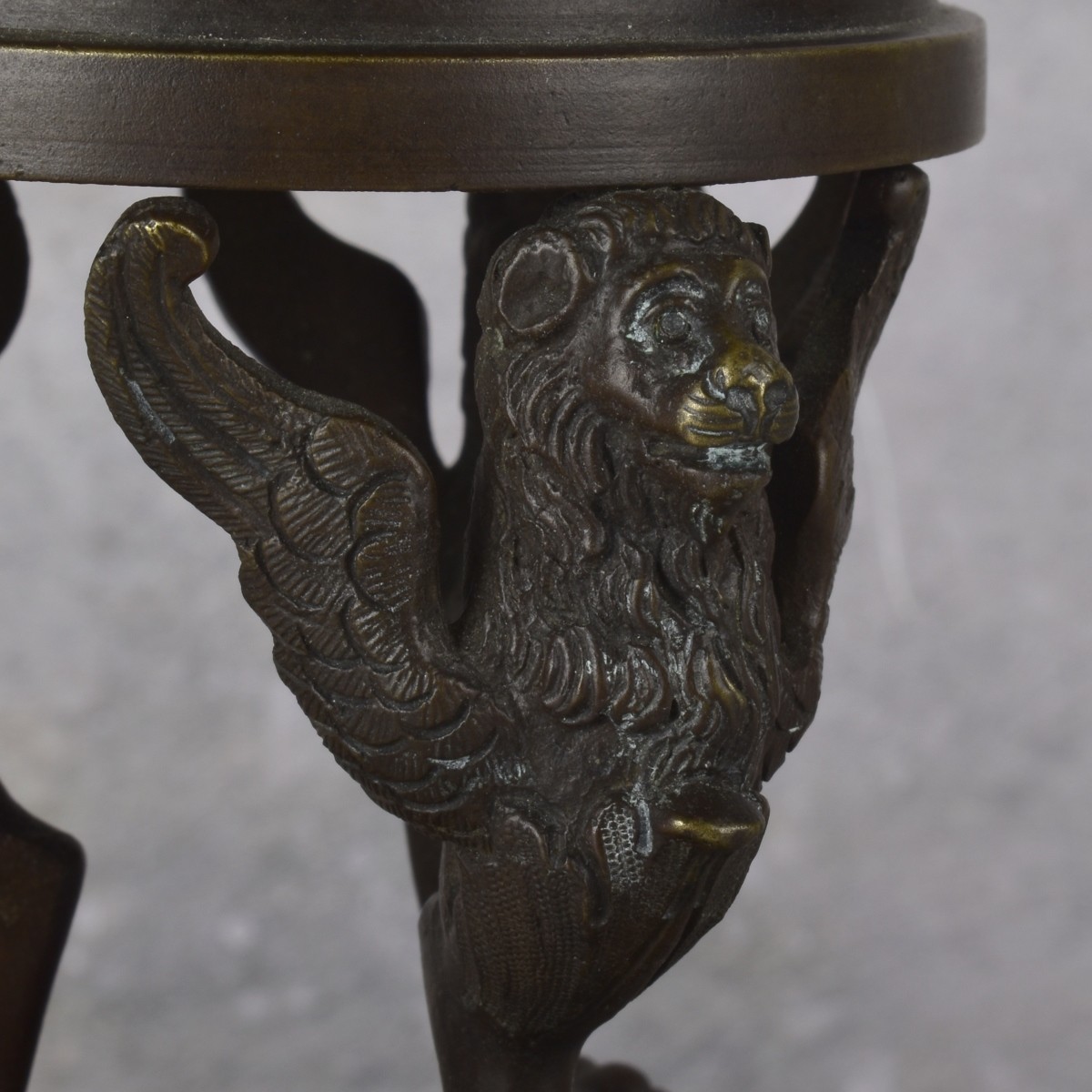 Antique Patinated Bronze Figure of Atlas