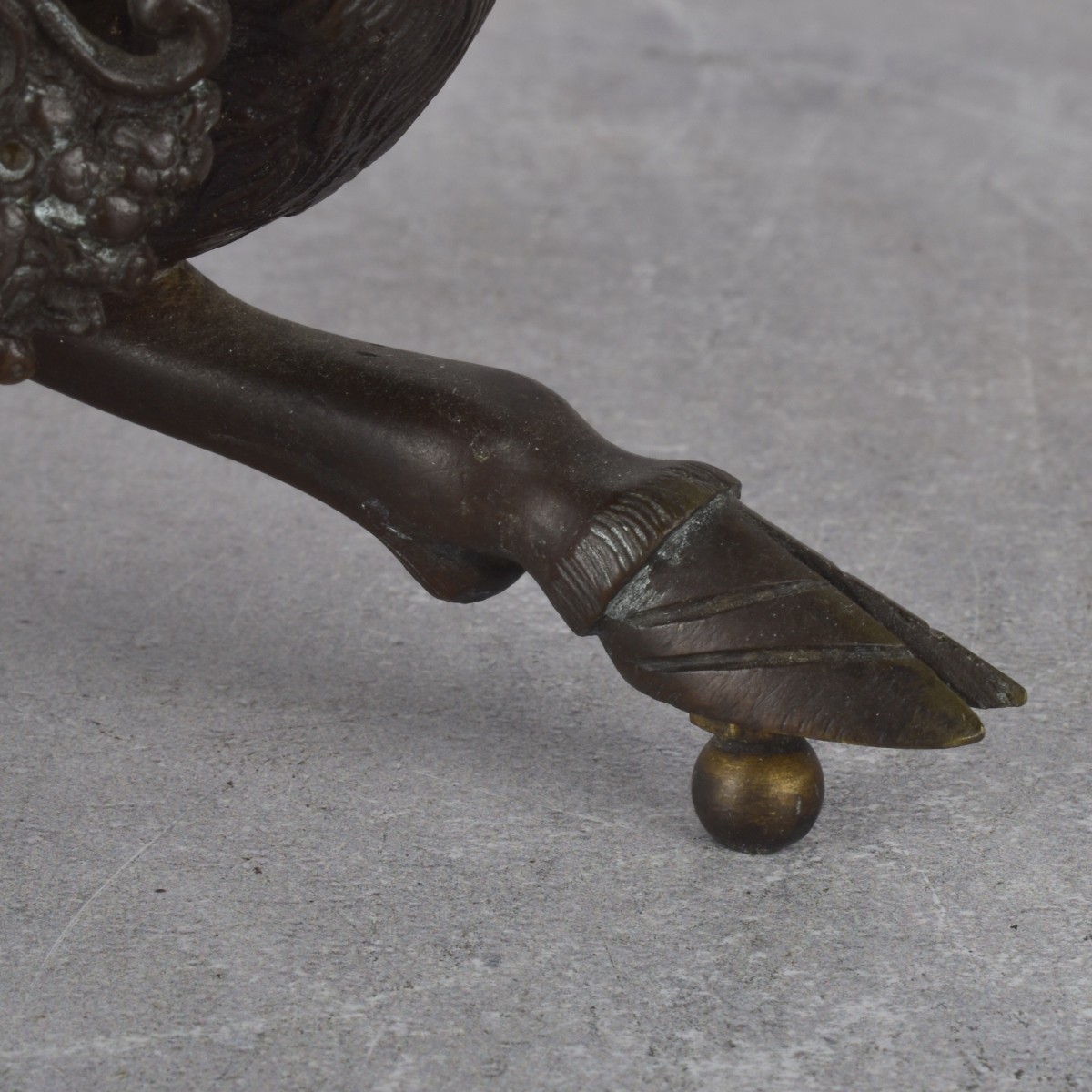 Antique Patinated Bronze Figure of Atlas