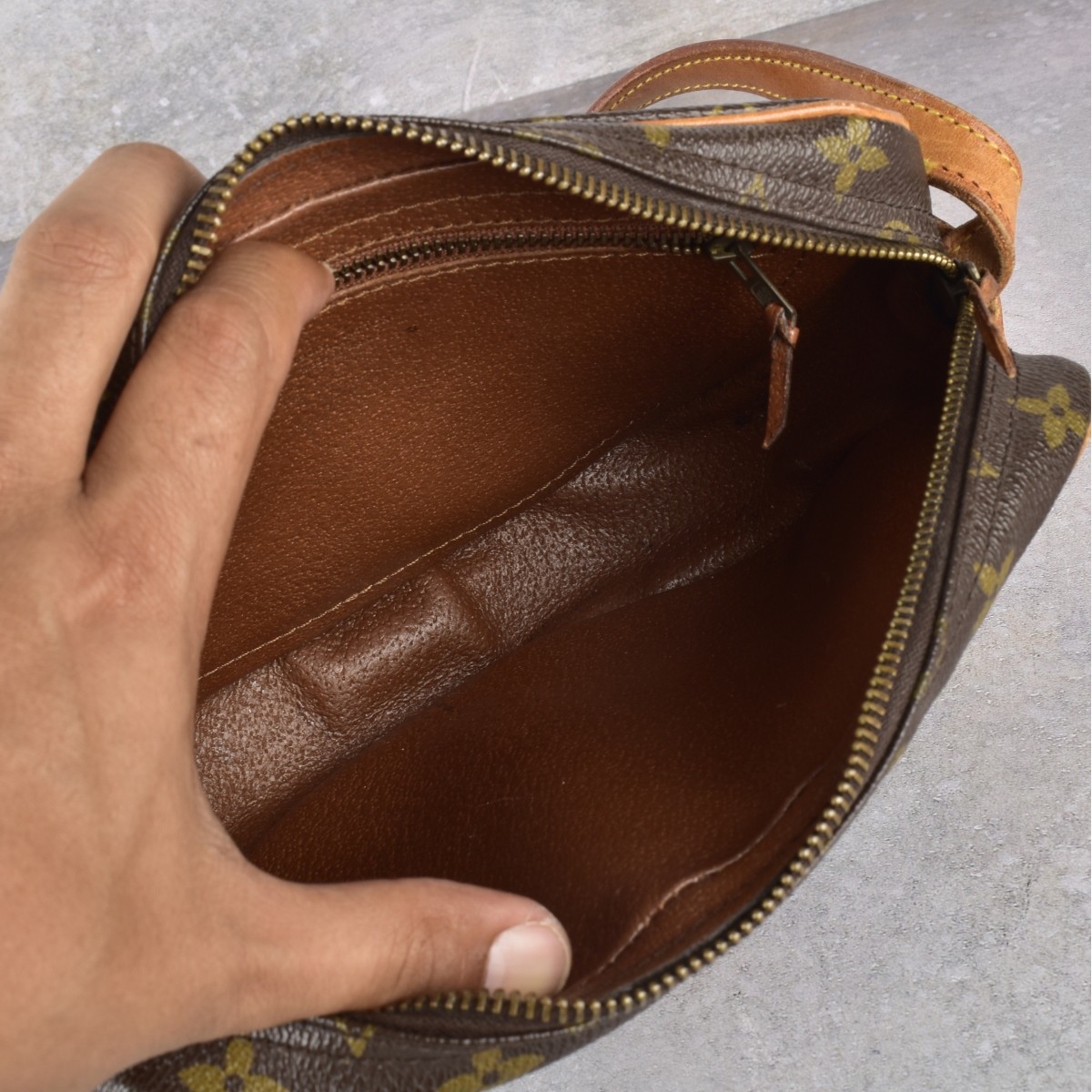 Louis Vuitton Brown Monogrammed Canvas Bag