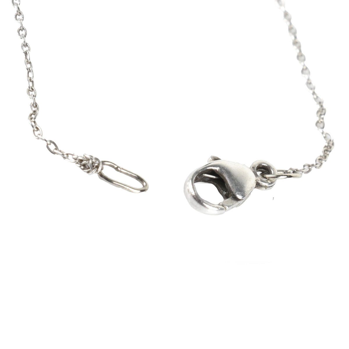 Diamond and Silver Heart Pendant Necklace