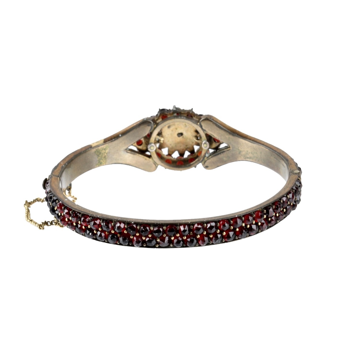 Victorian Garnet and Silver Bracelet