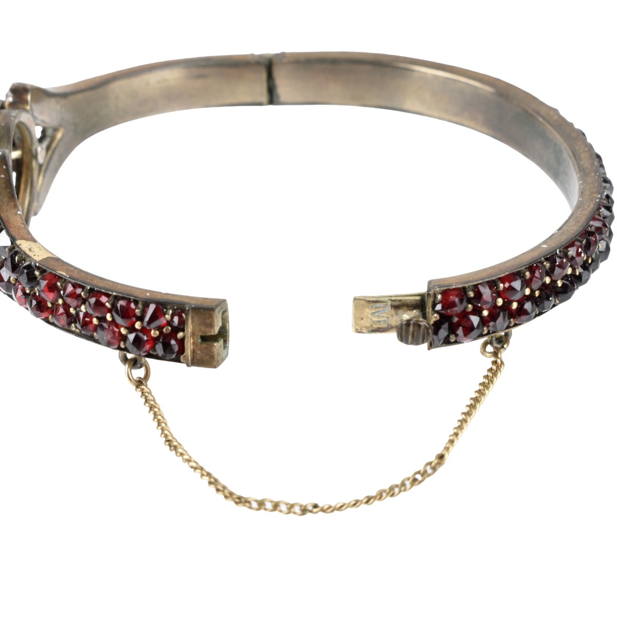 Victorian Garnet and Silver Bracelet
