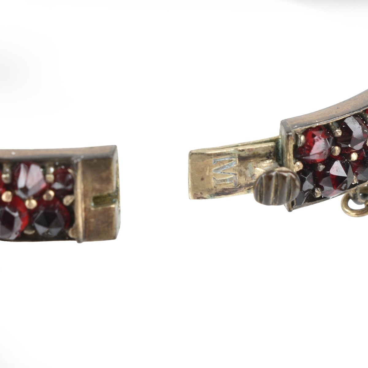 Victorian Garnet and Silver Bracelet