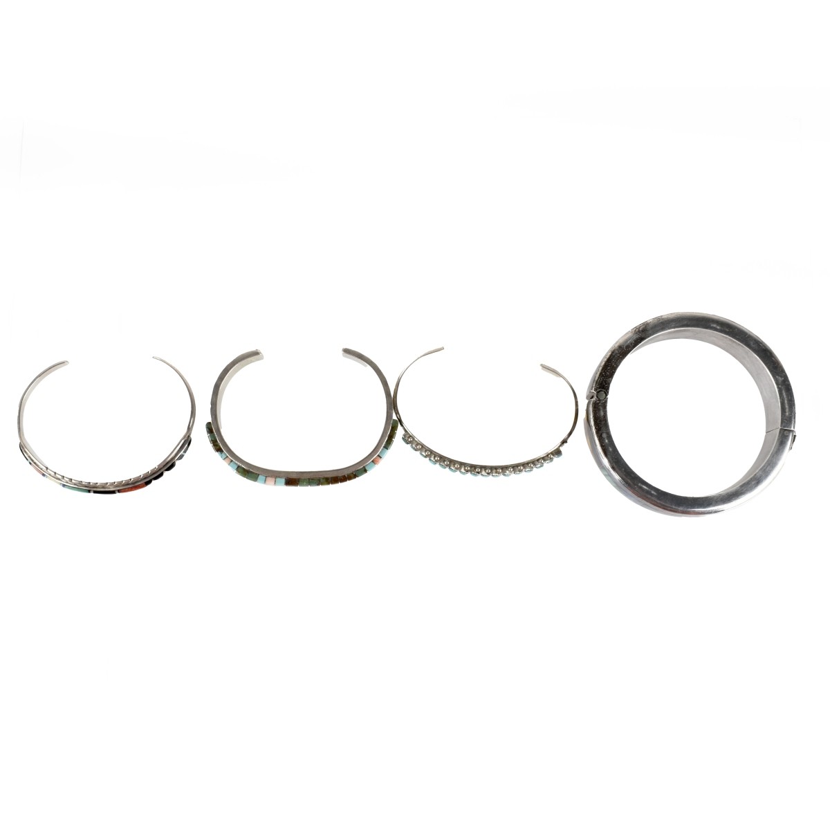 Hardstone and Silver Bracelets