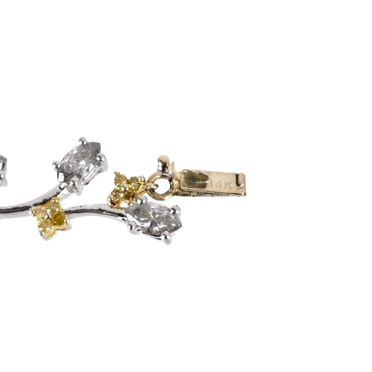 Fancy Diamond and 14K Bracelet