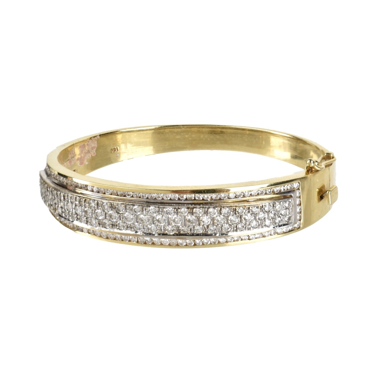 Diamond and 14K Bangle Bracelet