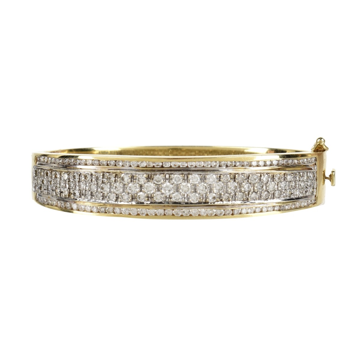 Diamond and 14K Bangle Bracelet