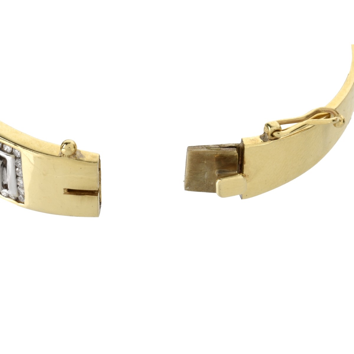 Diamond and 14K Bangle Bracelet