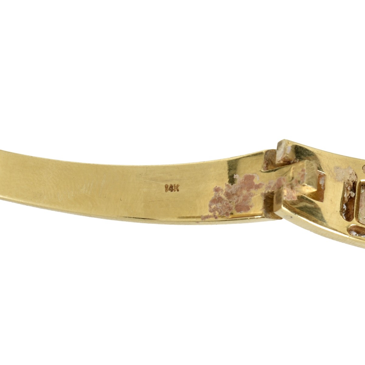 Diamond and 14K Bangle Bracelet