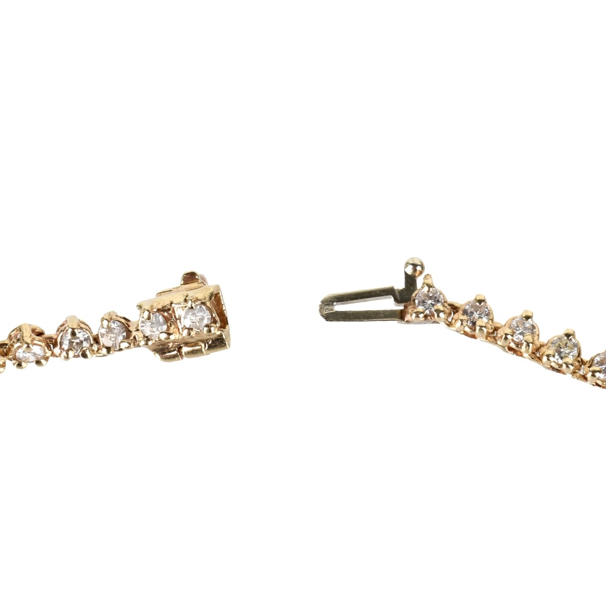 Diamond and 14K Tennis Necklace.