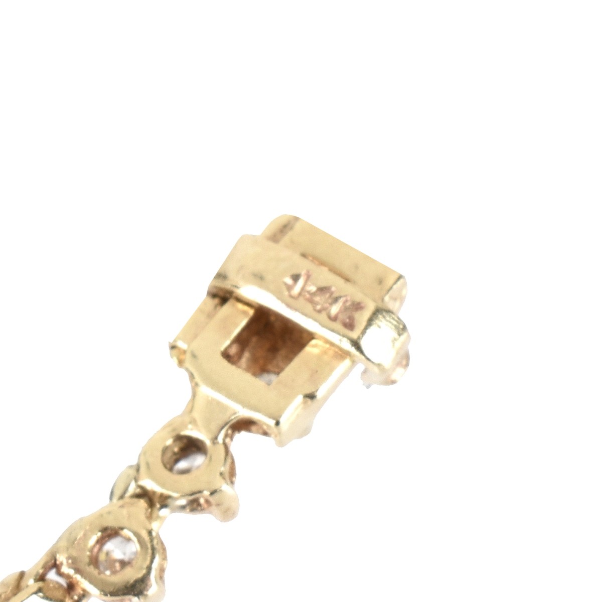 Diamond and 14K Tennis Necklace.