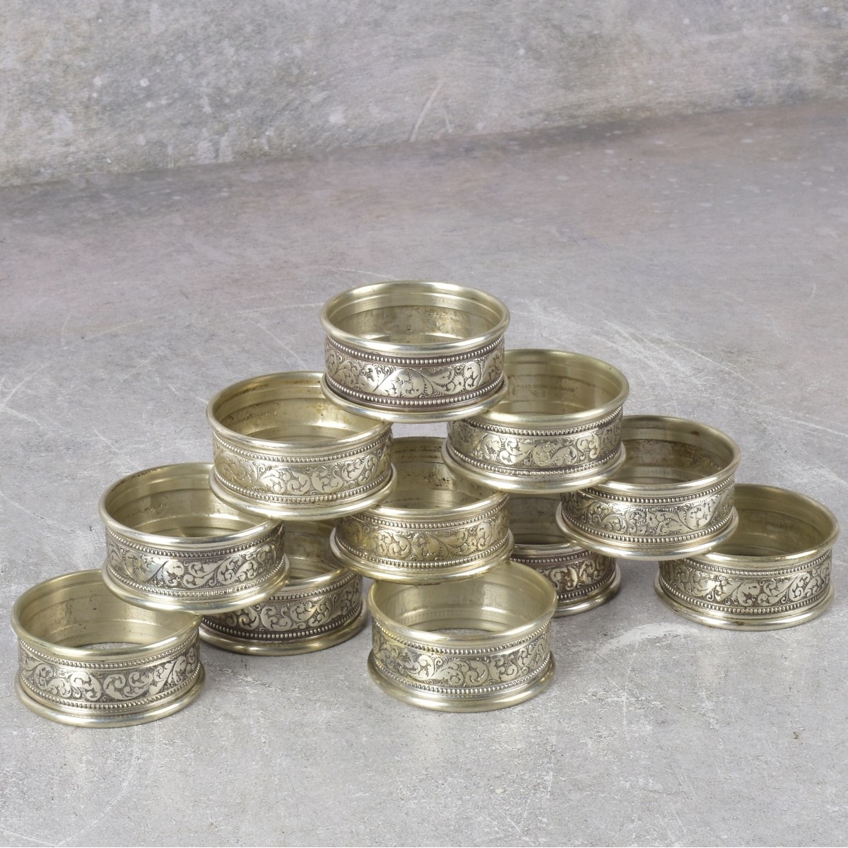 Alvin "Romantique" Sterling Silver Napkin Rings