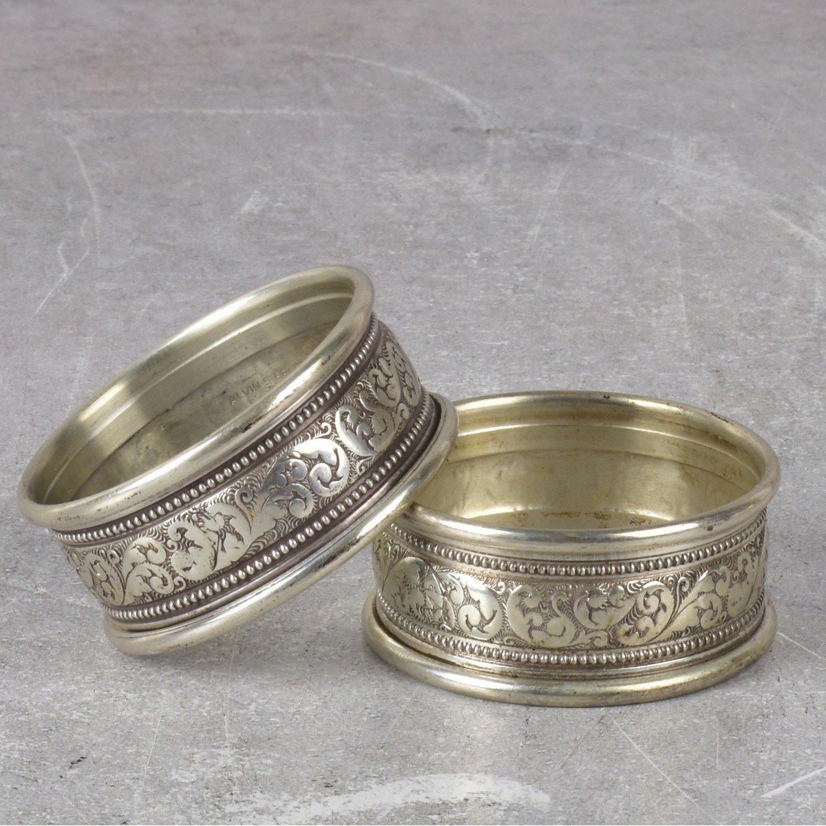 Alvin "Romantique" Sterling Silver Napkin Rings
