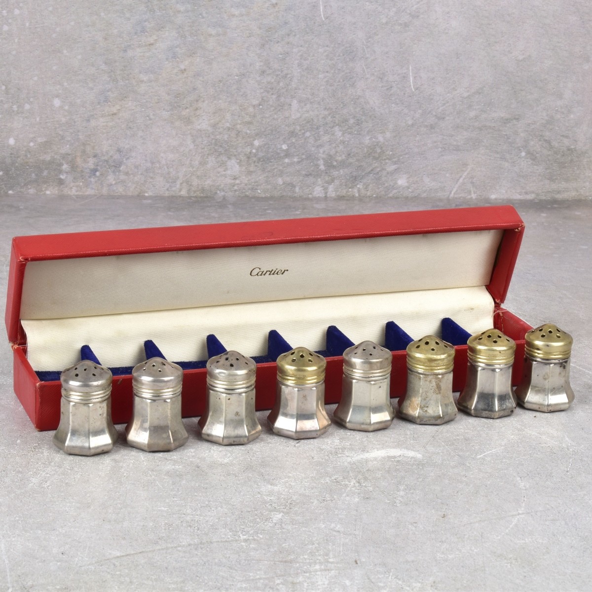 Cartier Sterling Silver Miniature Salt and Pepper