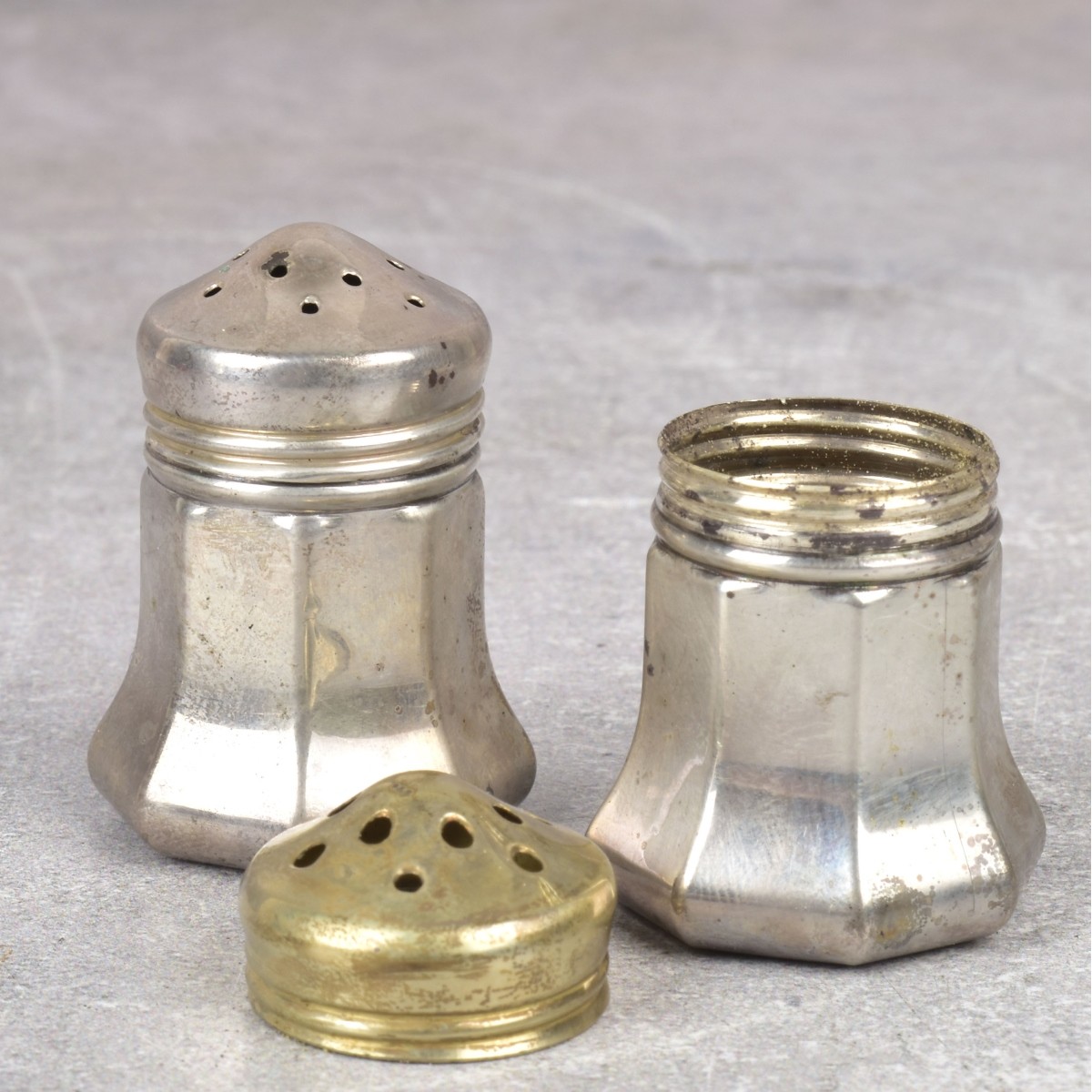Cartier Sterling Silver Miniature Salt and Pepper