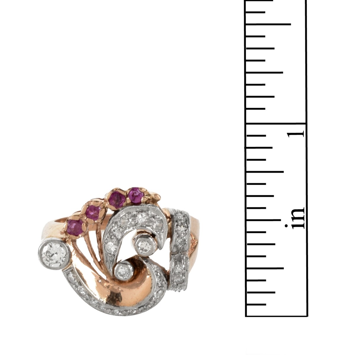 Ruby, Diamond and 14K Ring