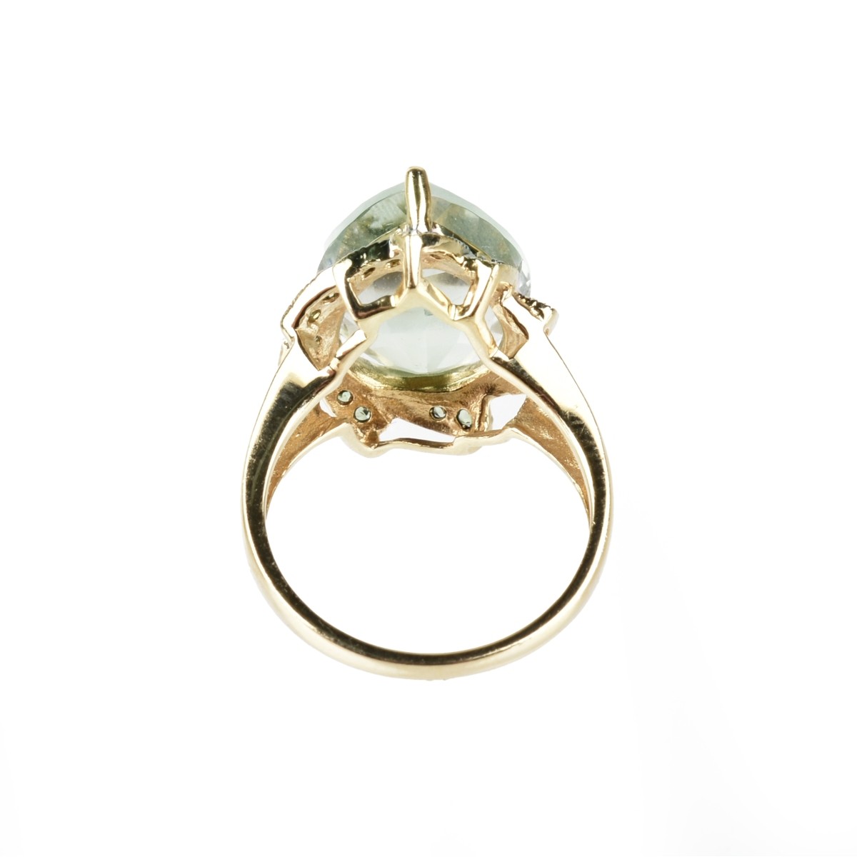 Quartz, Garnet and 14K Ring