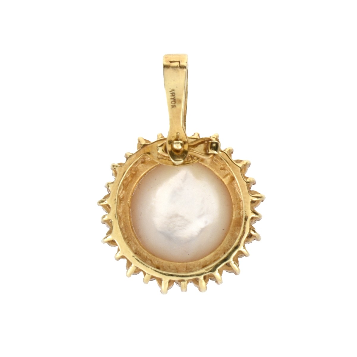 Pearl, Diamond and 14K Pendant