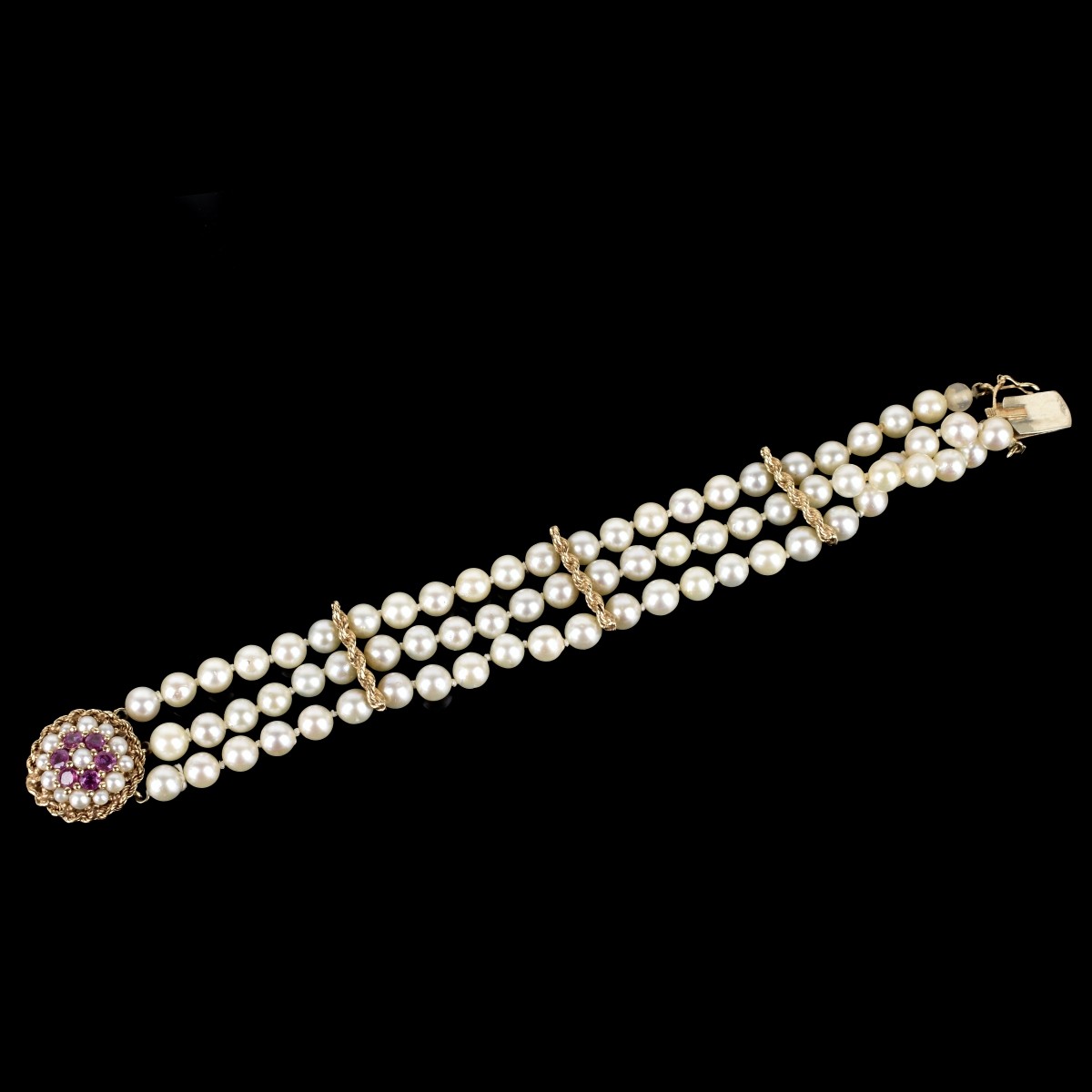 Pearl, Ruby and 14K Bracelet