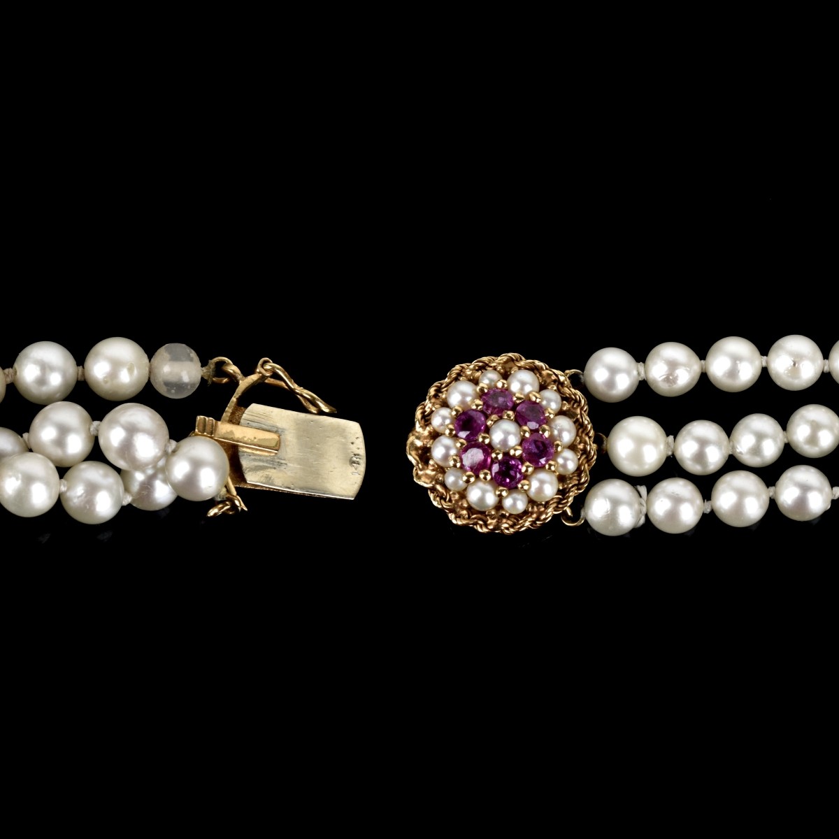 Pearl, Ruby and 14K Bracelet