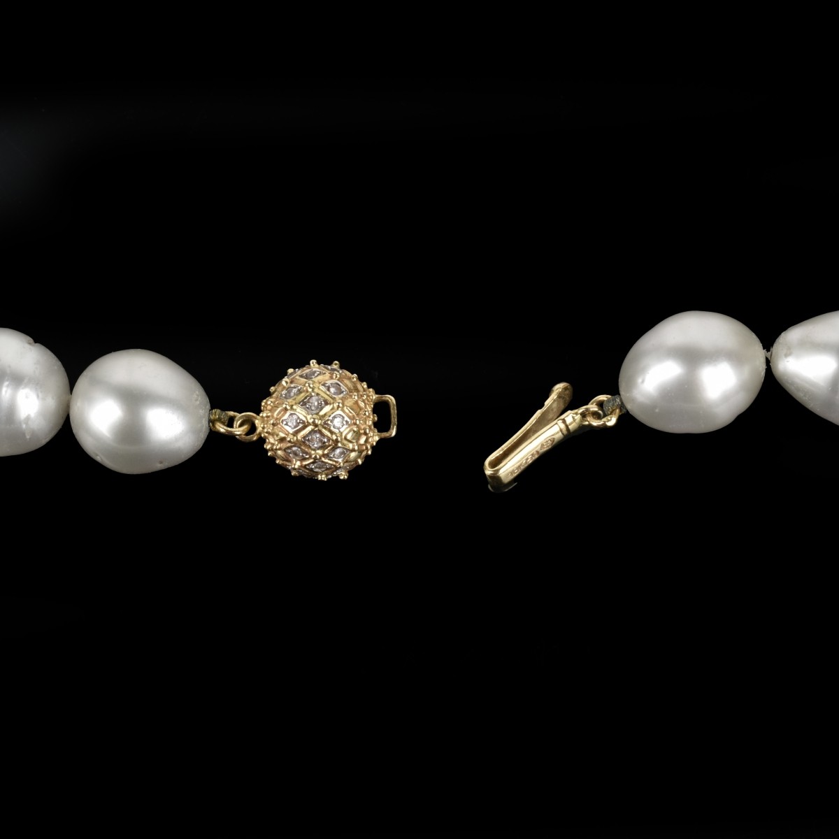 Pearl, Diamond and 18K Necklace