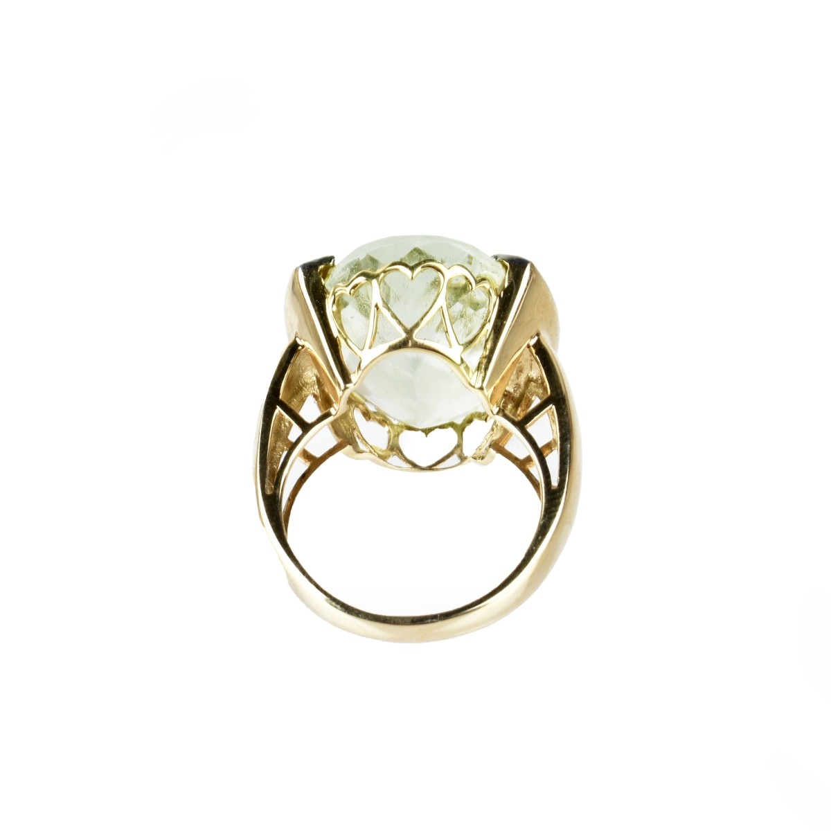 Quartz, Diamond and 14K Ring