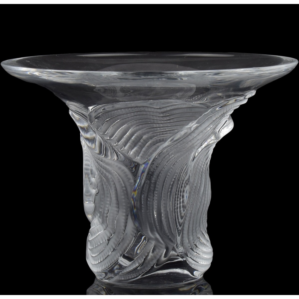 Lalique "Sertella" Crystal Vase