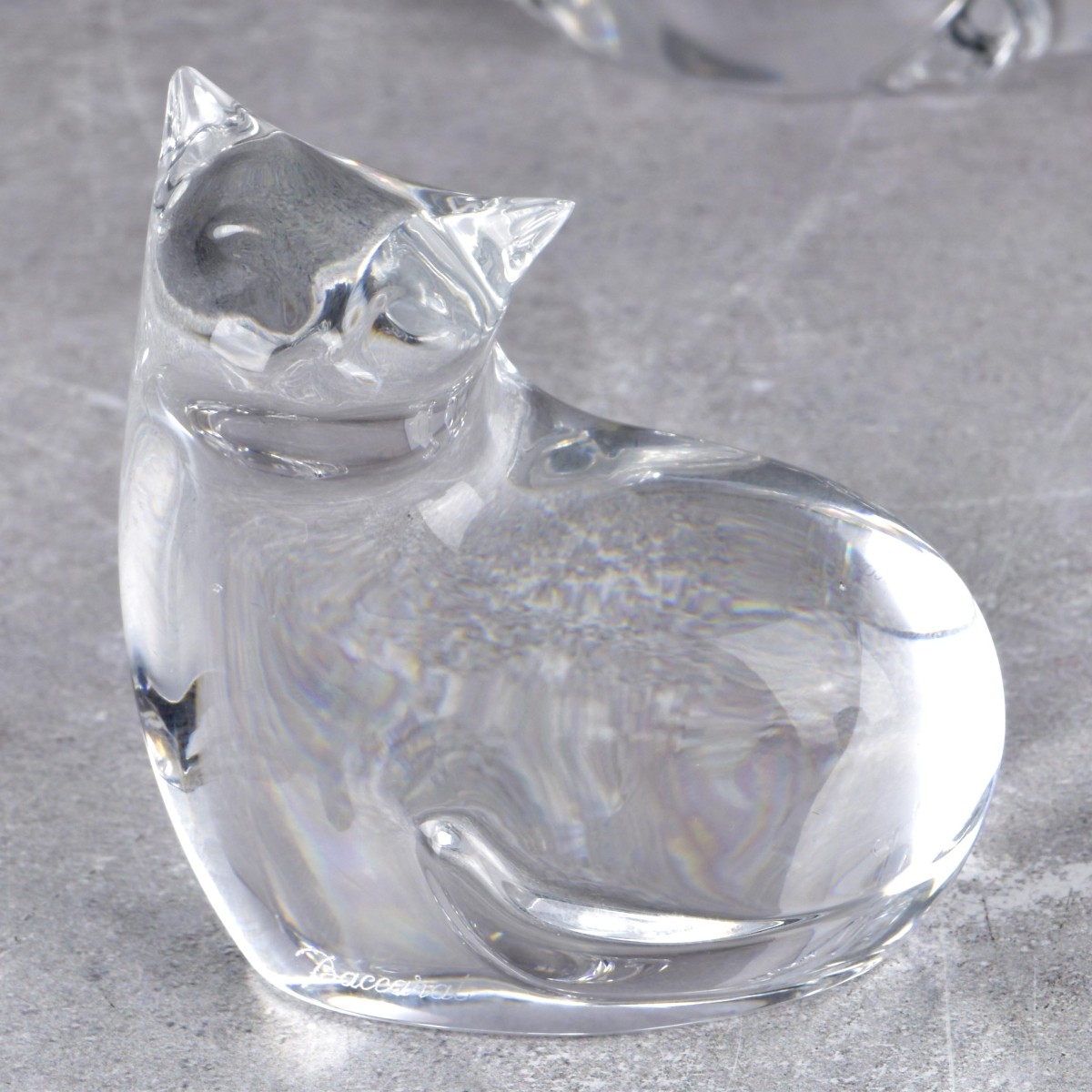 Baccarat Crystal Cat Figurines
