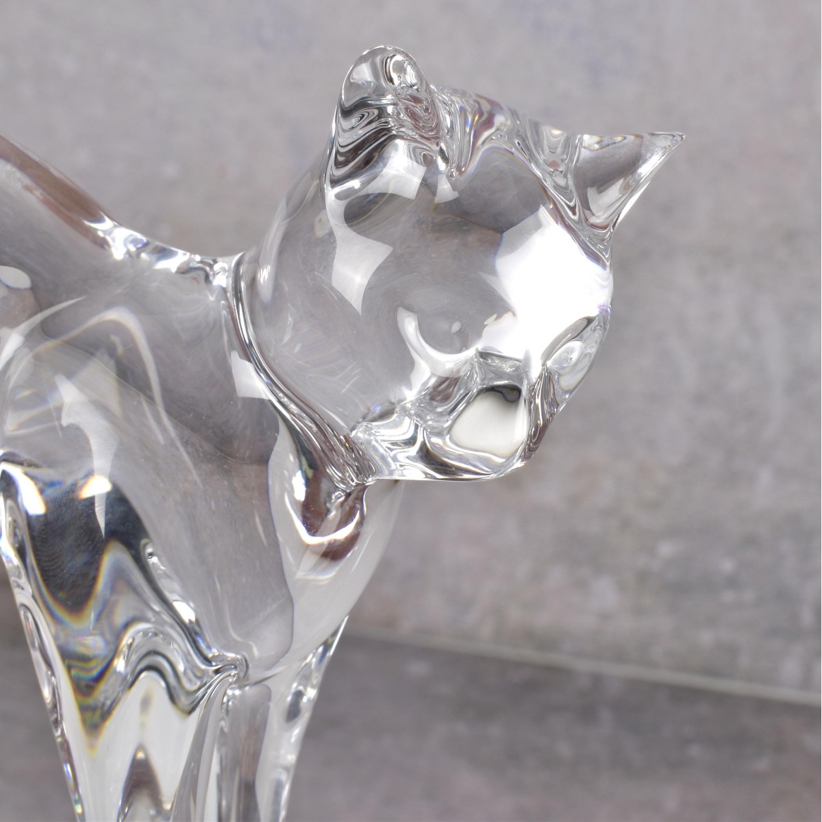 Baccarat Crystal Cat Figurines