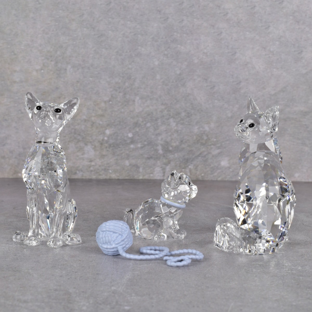 Swarovski Crystal Cat Figurines