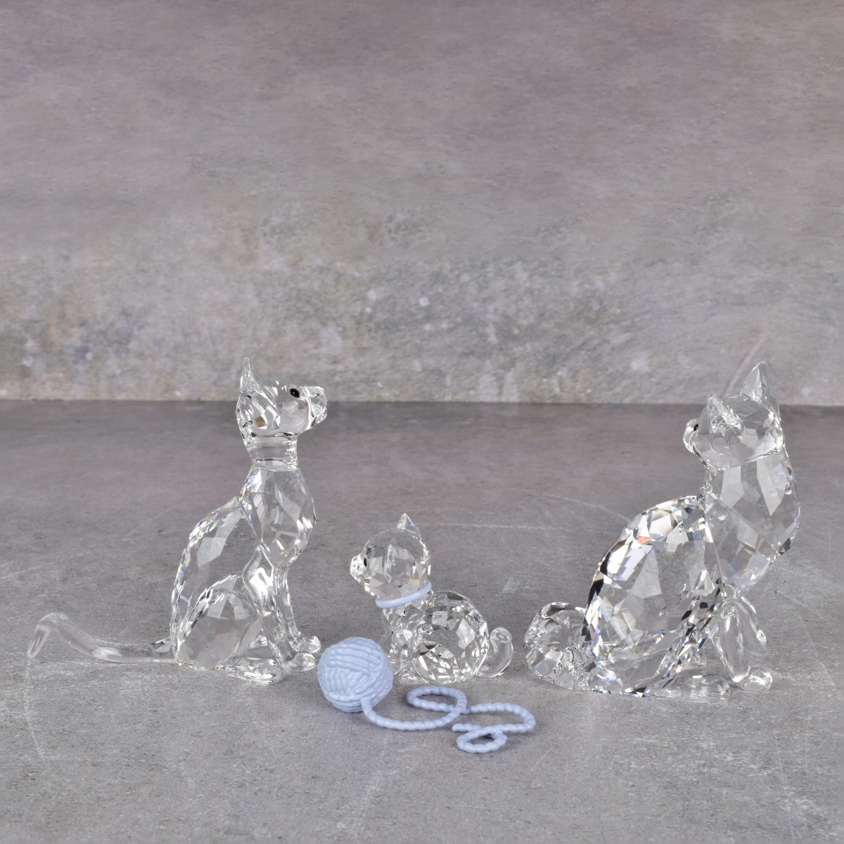 Swarovski Crystal Cat Figurines
