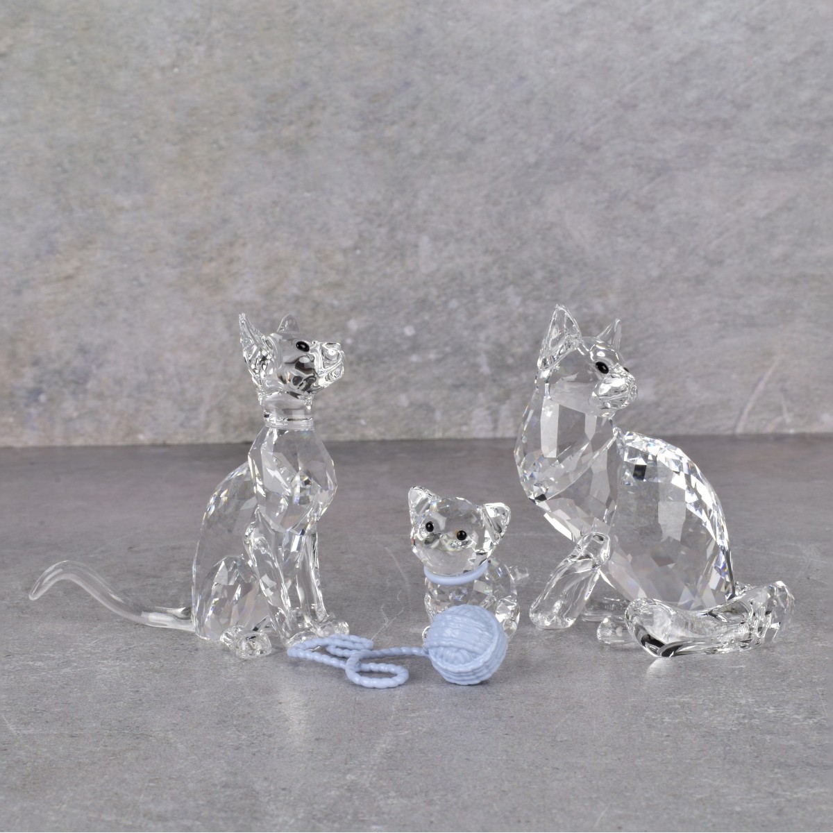 Swarovski Crystal Cat Figurines